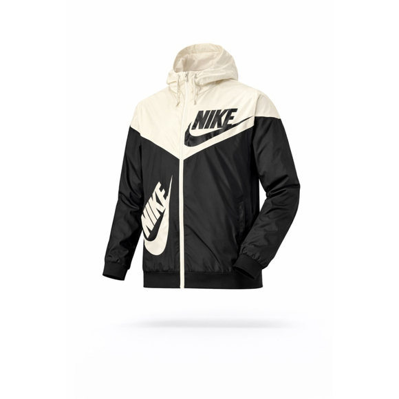 Nike Other - Nike Kids Windrunner Full Zip Hooded Jacket Black White Logo Swoosh Sz XL​